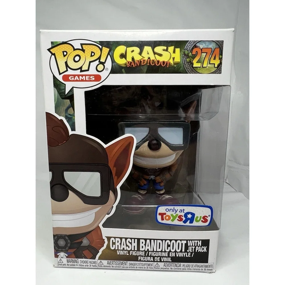 Funko Pop Crash Bandicoot with Jet Pack‎ 274 Toys R Us Exclusive Vinyl Figure